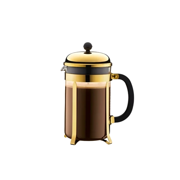 Cafetera Francesa Embolo Bodum Chambortd Oro 12 Pocillos
