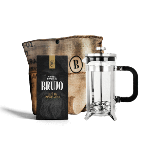 Combo Regalo: Cafetera Francesa + Café de Especialidad + Bolsa de Tela